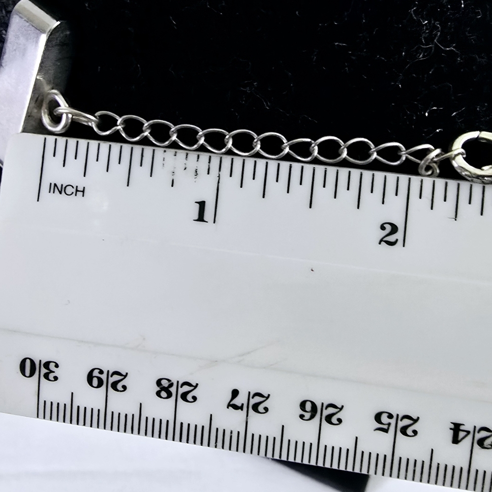Black Whimsygoth Cord With Adjustable Silver Pieces Necklace With 2" Extender - Picture 8 of 12